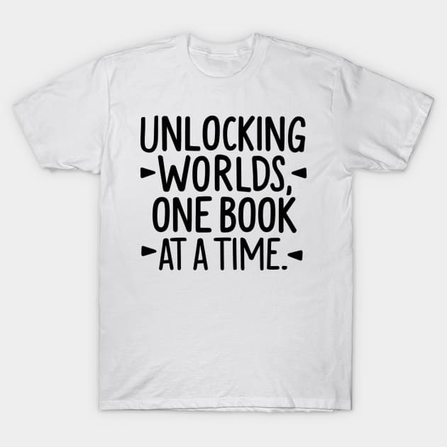 Unlocking worlds, one book at a time T-Shirt by Evgmerk